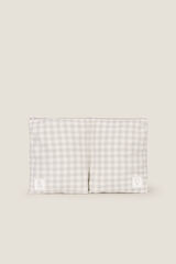Womensecret Gingham vanity case with compartments grey