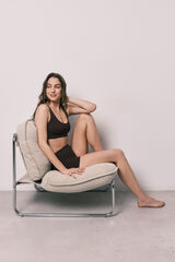 Women'secret Burgundy plain seamless top printed