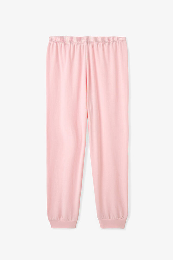 Penti Conjunto de pijama de manga comprida com estampado de leopardo para meninas, 2 peças estampado