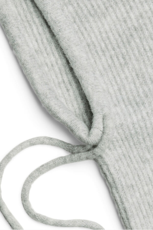 Pieces Balaclava b&aacute;sica canelada cinzento