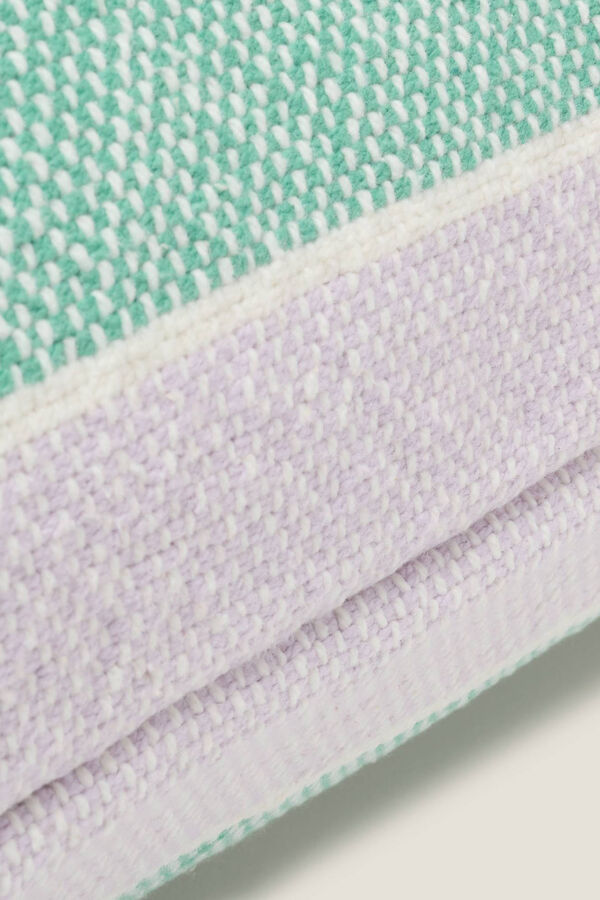 Womensecret Striped cotton cushion cover imprimé