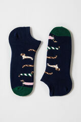 Besocks Calcetines tobilleros perro salchicha azul