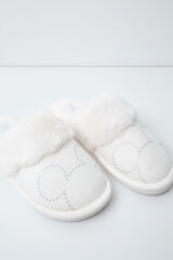 Women'secret Pantoufles en fourrure Mickey beige