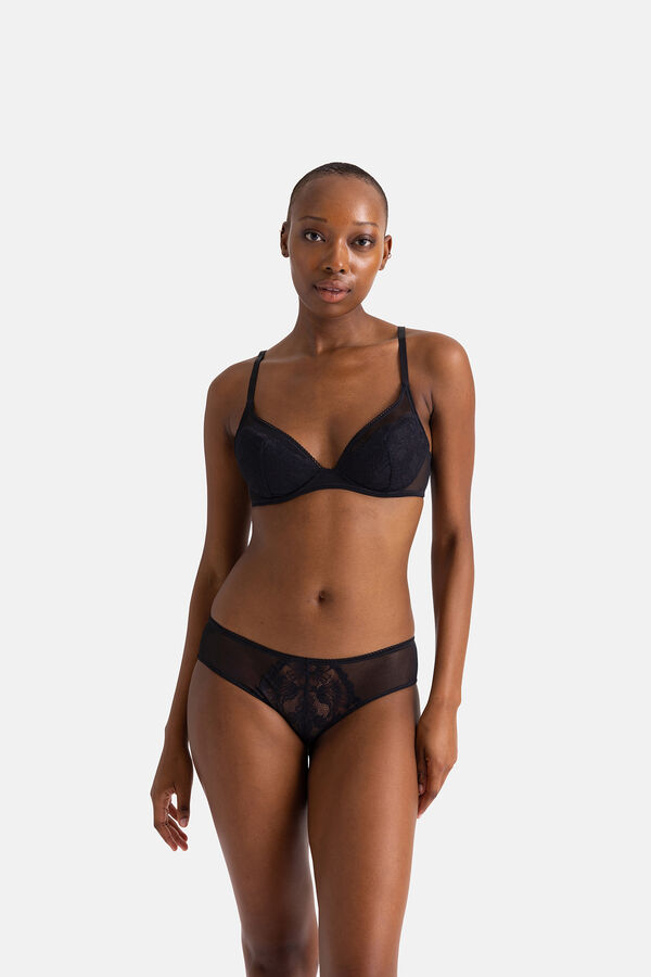 Dorina Two-piece Melanie cheeky hipsters pack Schwarz