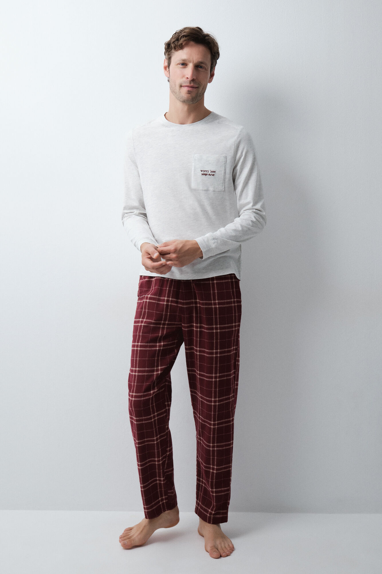 Women'secret Plaid cotton long pyjamas