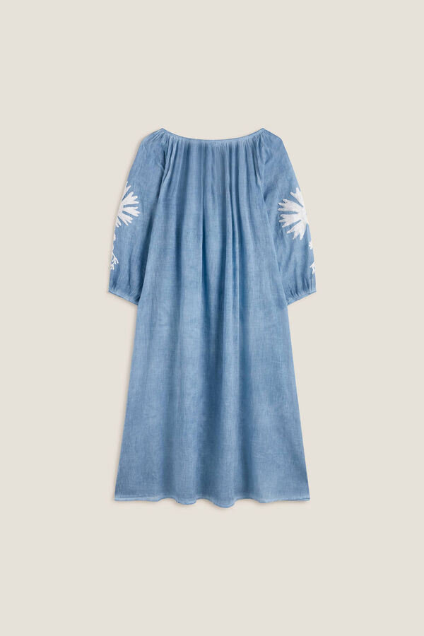 Womensecret Túnica algodão bordado azul