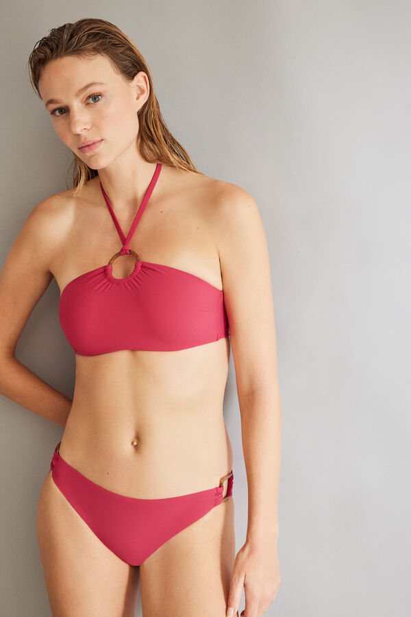 Womensecret Gornji deo bikinija u stilu bandeau ružičaste boje Roze