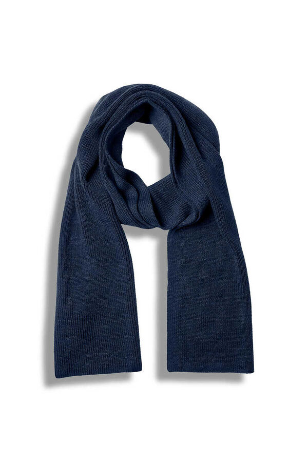 Jack & Jones Conjunto de bufanda y gorro beanie de punto blue