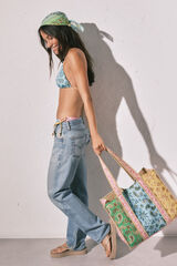 Women'secret Multicoloured triangle print bikini top printed