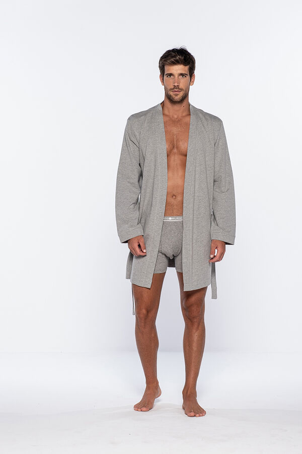 Punto Blanco Bata corta hombre gris