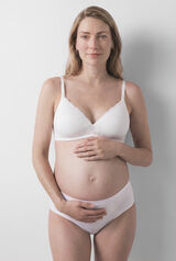 Women'secret White cotton triangle maternity bra CHARMING white