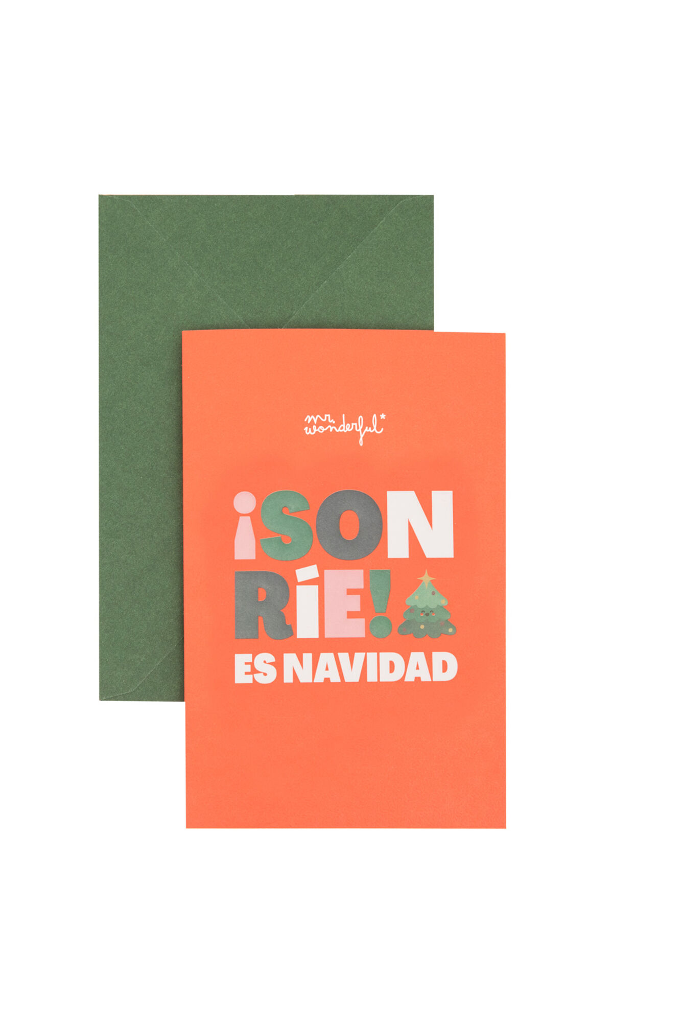 Mr. Wonderful Postal Navidad &iexcl;Sonr&iacute;e! Es Navidad