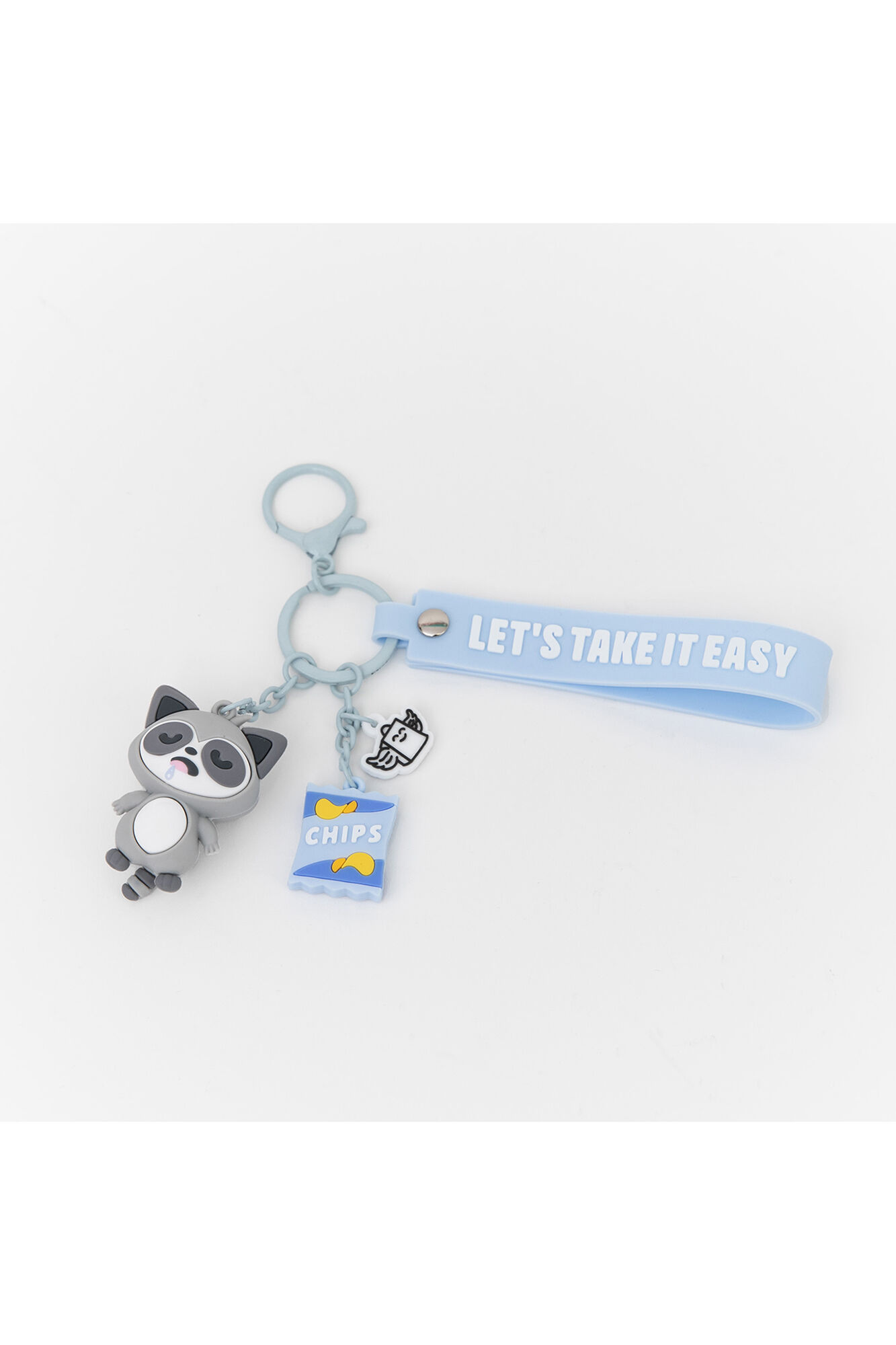Mr. Wonderful Llavero con charms Lazy mapache - Let's take it easy