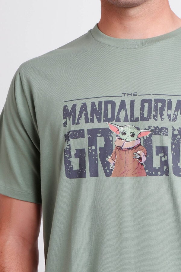 Womensecret STAR WARS Mandalorian Grogu short-sleeved pyjamas for men green