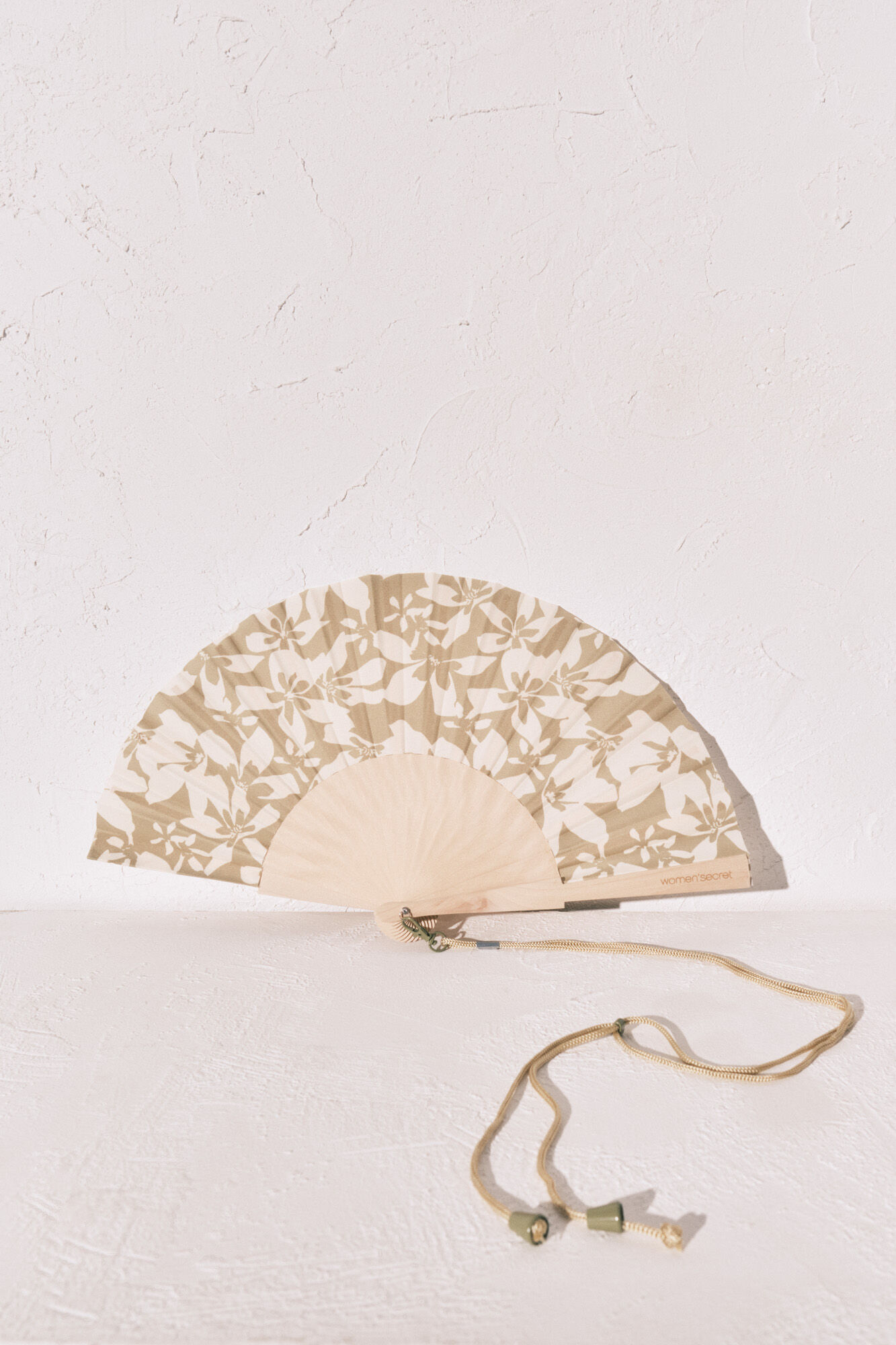 Women'secret Green floral print fan