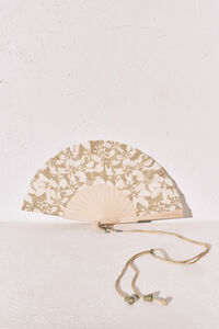 Women'secret Green floral print fan