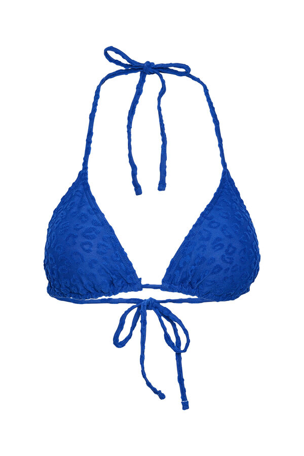 Womensecret Triangle bikini top. Double texture. kék