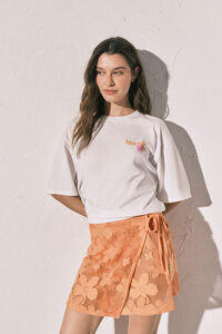 Women'secret Orange floral crochet short sarong