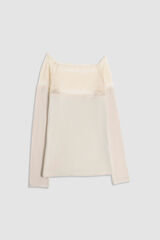 Cotonella Camiseta Cuello Barco Manga Larga bege