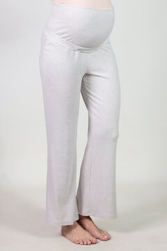 Womensecret Polo and comfortable wide maternity trouser set Grau