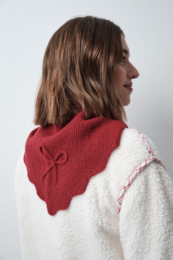 Women'secret Foulard triangulaire &agrave; vagues rouge rouge