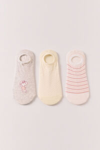 Women'secret Printed 3-pack Peanuts no-show socks