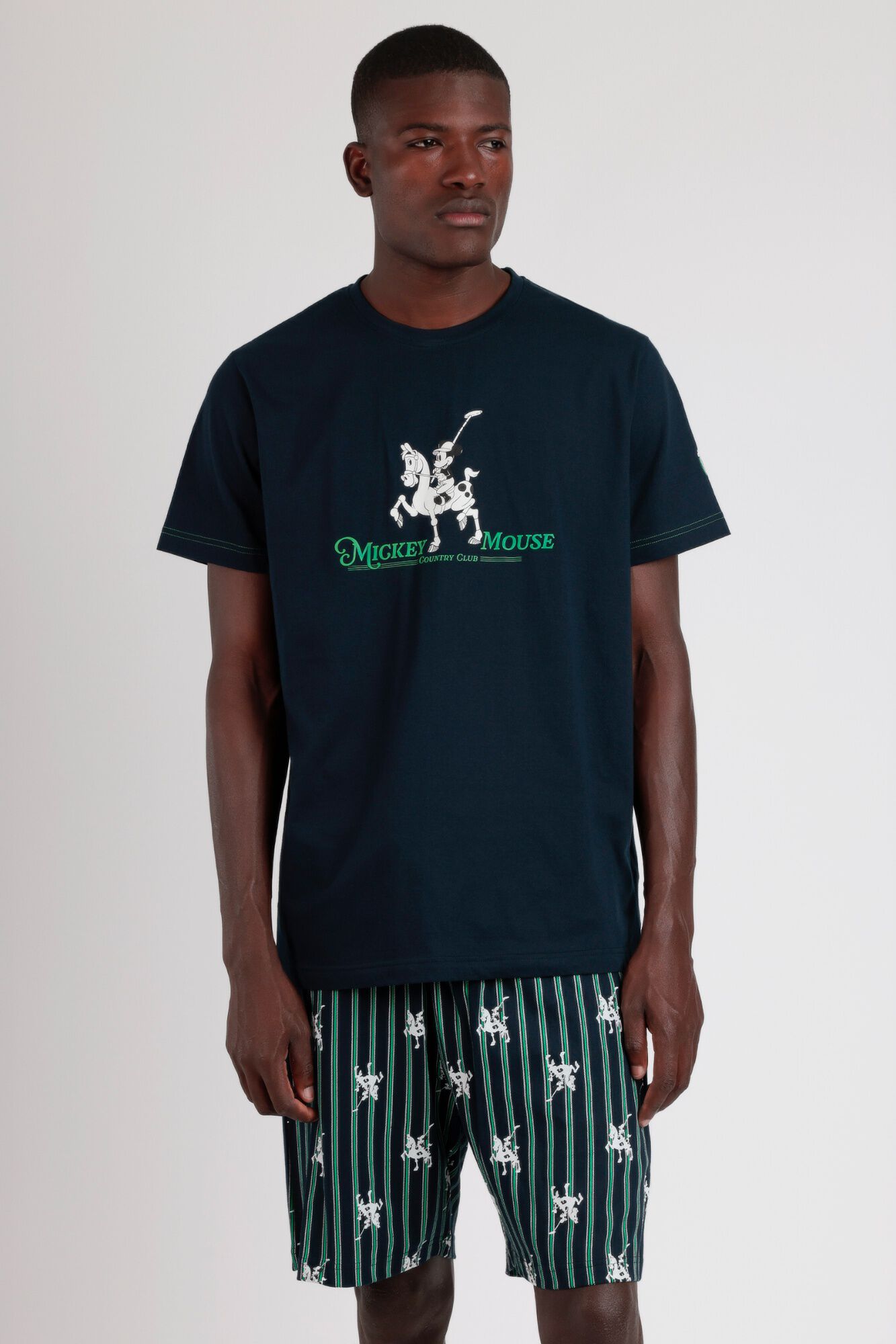 Admas Pijama curto Polo Mickey Mouse &agrave;s riscas