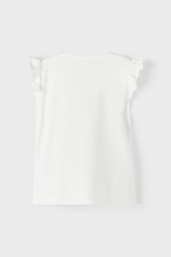 Womensecret Girls' sleeveless unicorn T-shirt blanc