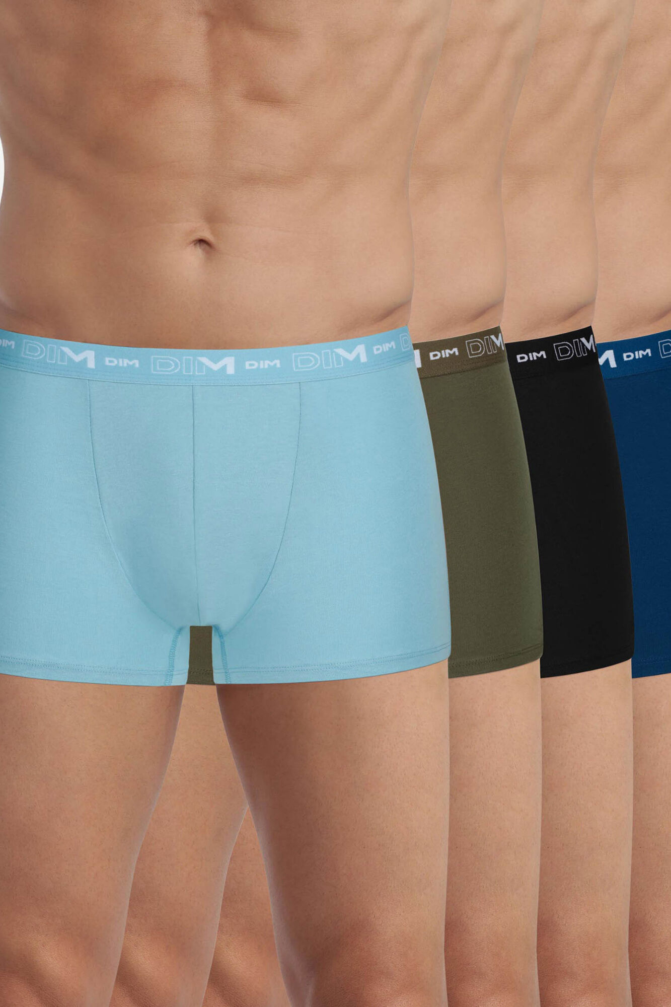 DIM Pack 4 b&oacute;xers cintura con logo