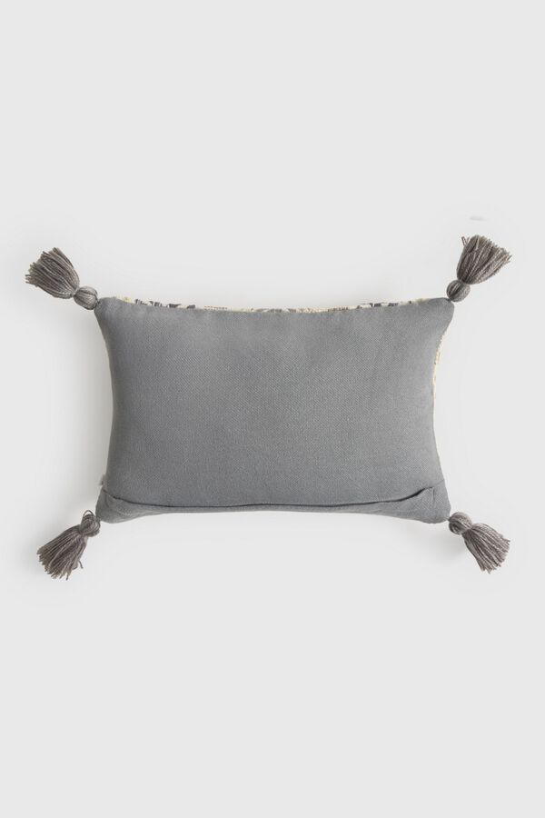 Textura Ethnic embroidered cushion case blue