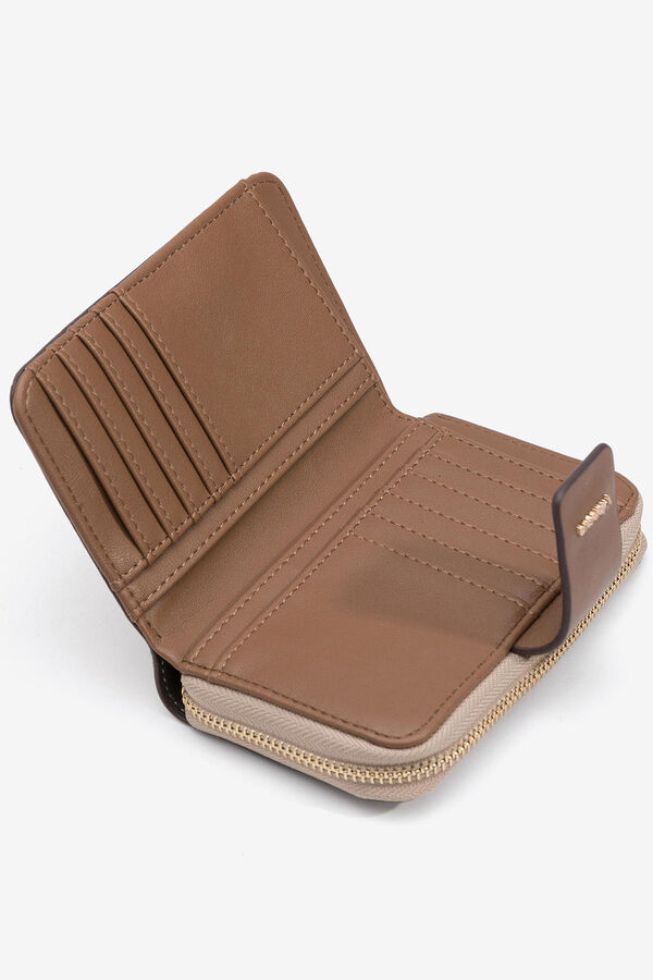 Vilanova Monedero con Textura Tejida en Relieve beige