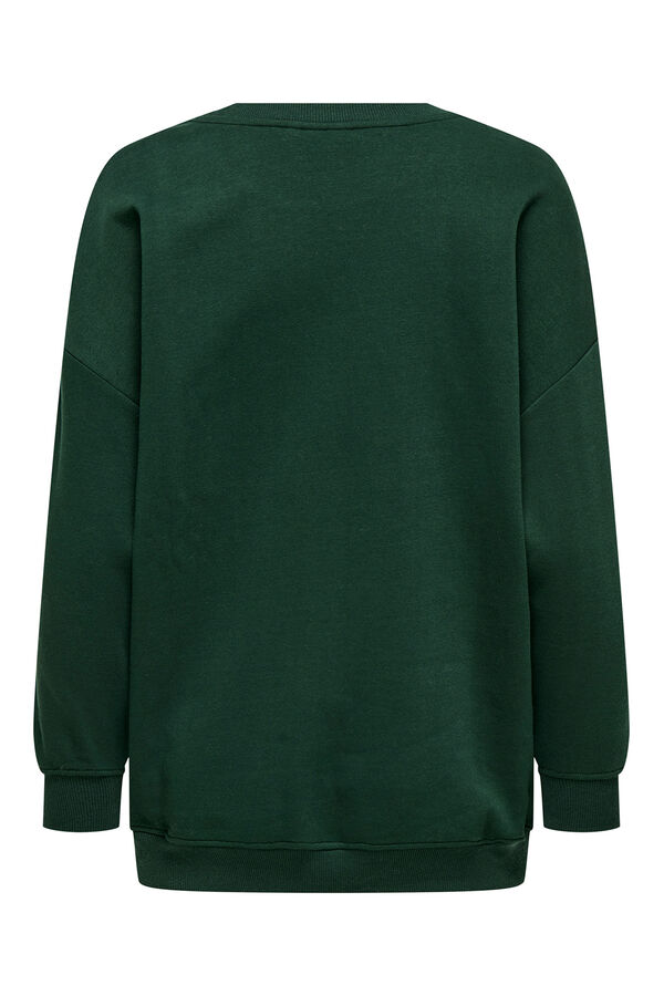 Only Maternity Sudadera maternity detalle texto frontal verde
