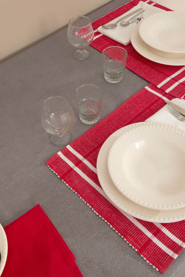 Textura Glossy stain-resistant tablecloth 140 x 200 cm. grey