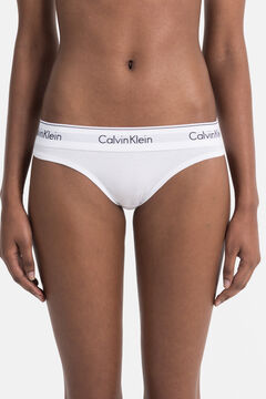 Womensecret Modern Cotton elasticated waist thong white