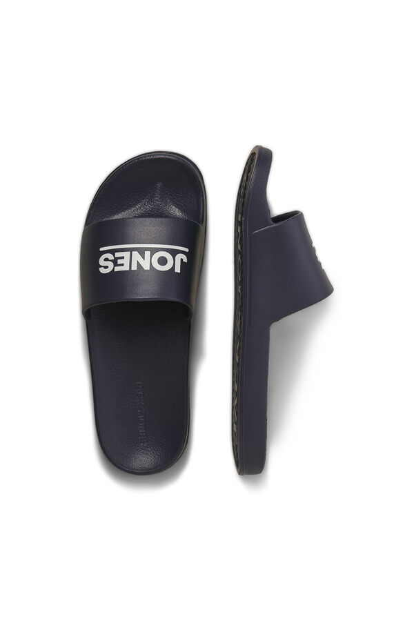 Jack & Jones Contrast logo slide sandal blue