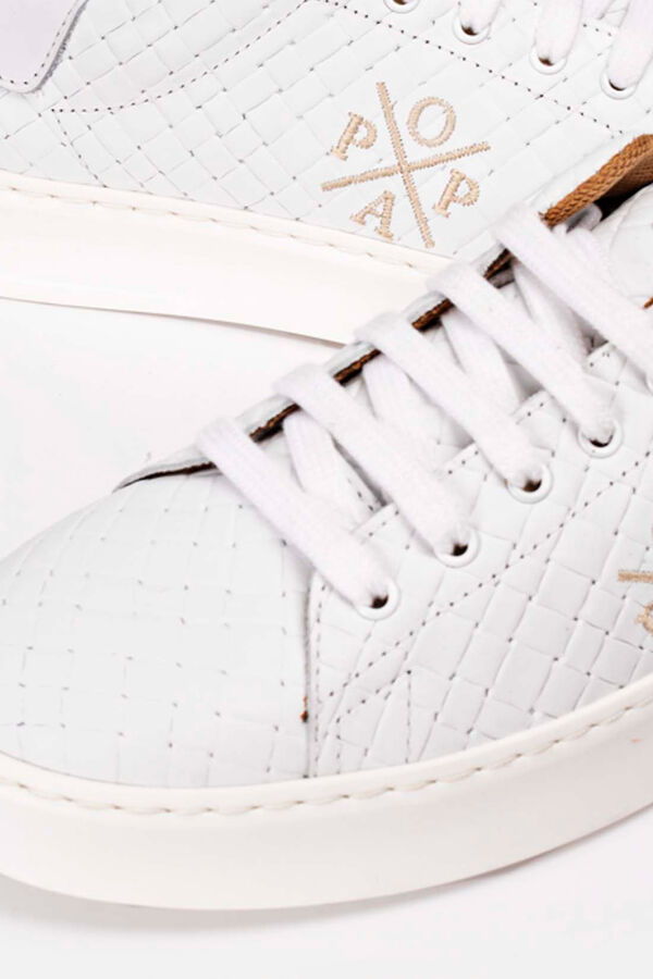 Womensecret Sapatilhas sneakers Vicort entrançado branco  branco