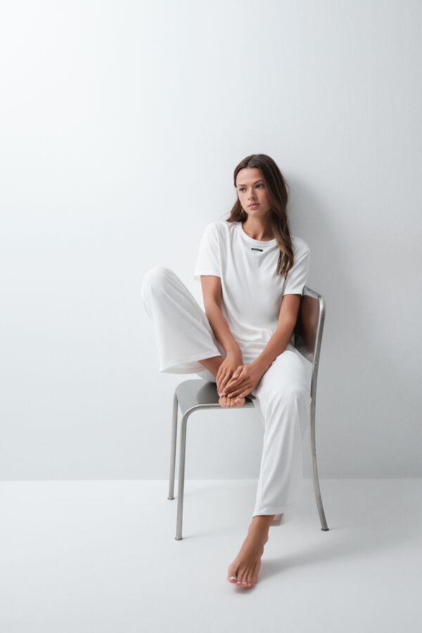 Women'secret White lounge long pyjamas beige
