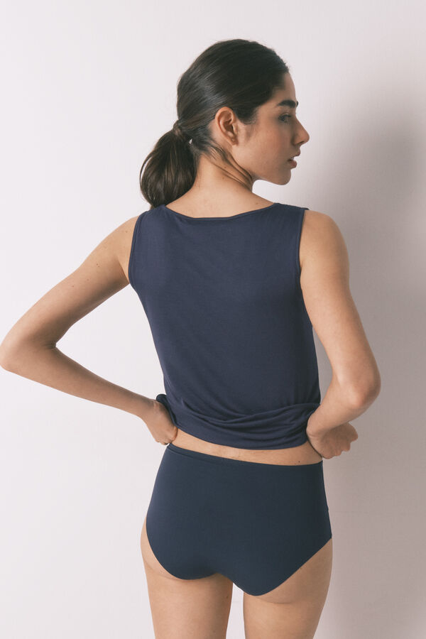 Women'secret Dark blue high-waisted shaping panty blue