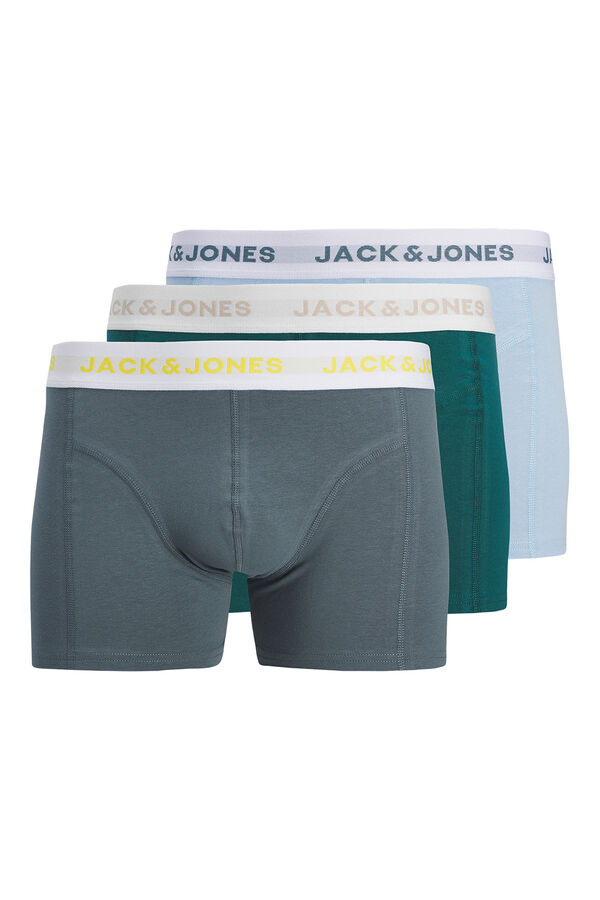 Jack & Jones Pack 3 b&oacute;xer combinado logo gris
