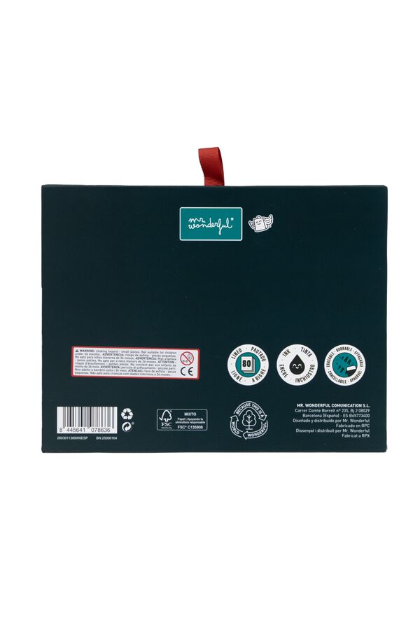 Mr. Wonderful A6 notebook + card holder + erasable pen kit Bo-Bo Bear - TALENT-OSO printed