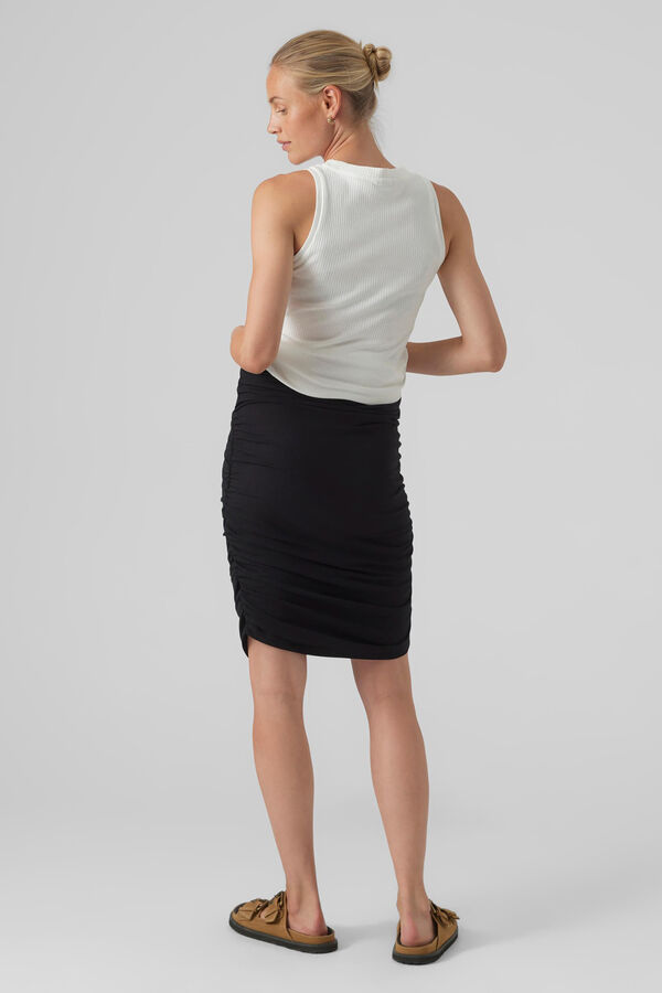 Womensecret Organic cotton midi skirt Crna