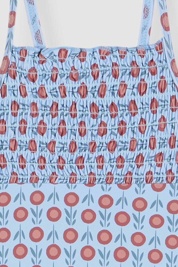 Womensecret Printed coral elasticated swim shorts white