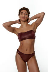 Womensecret Bandeau-Bikinitop aus Stoff mit Glitzereffekt Patty Copper 