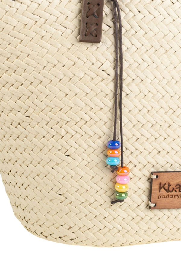 Kbas Cesta de fibra natural bege