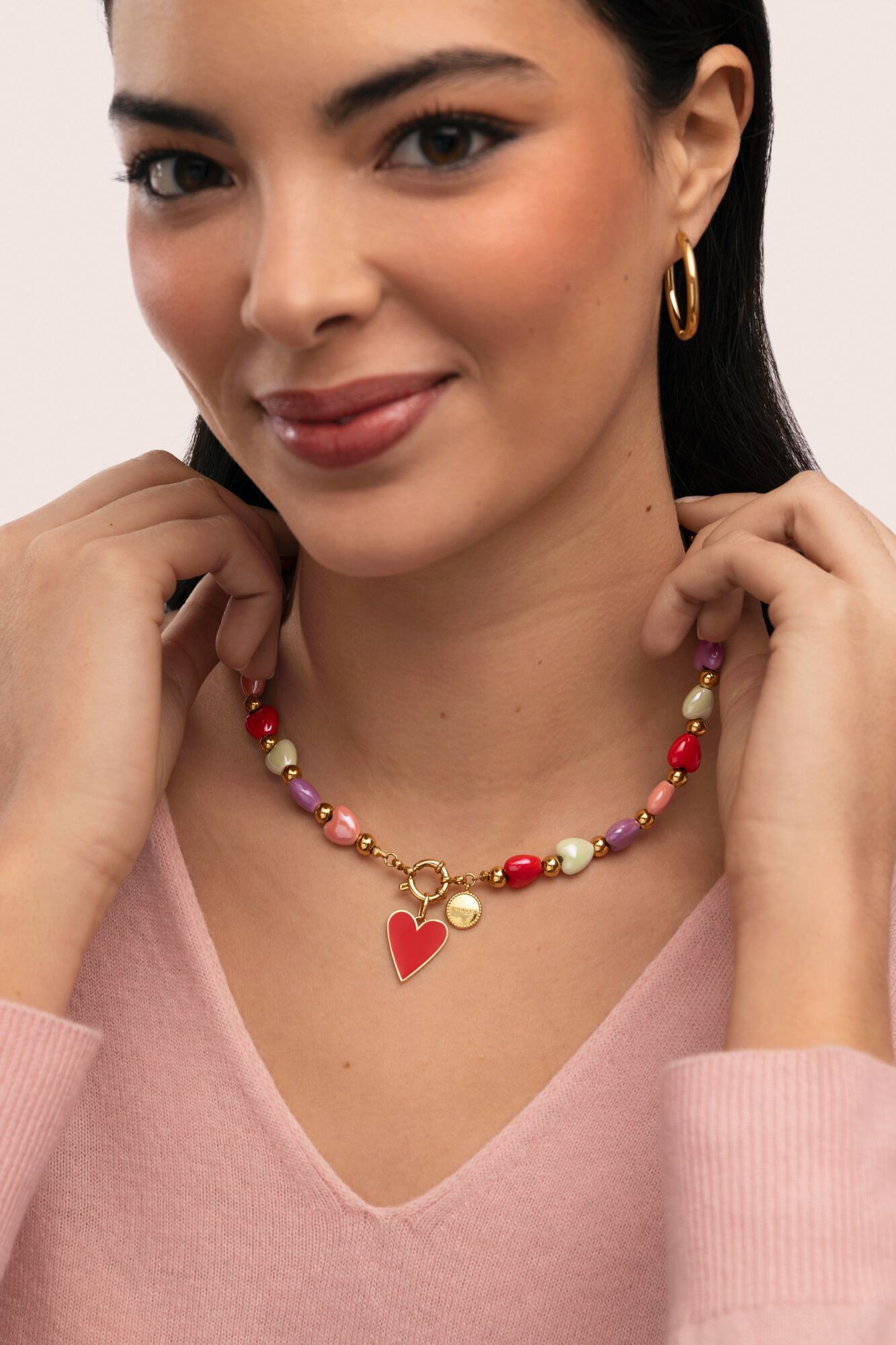 Singularu L'Amour Paris Halskette Stahl Gold