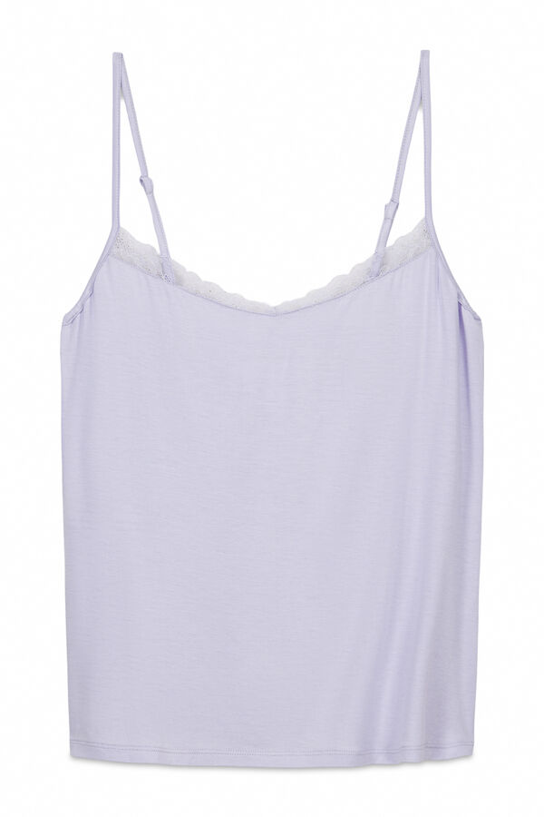 Women'secret Blue jersey-knit super soft vest top blue