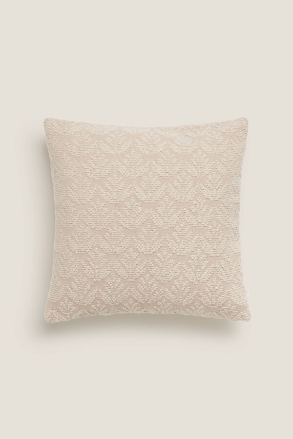 Womensecret Jacquard cotton cushion cover marron
