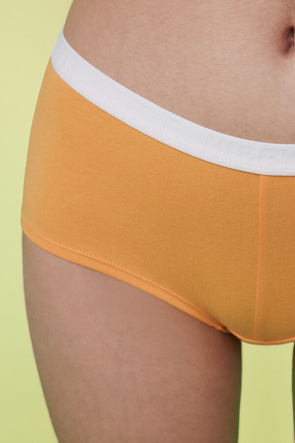 Womensecret Pack of 2 cotton culotte panties in orange and pink 