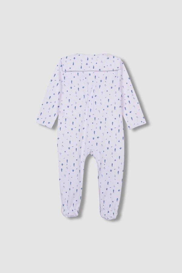Womensecret Long white sea print pyjamas Bijela