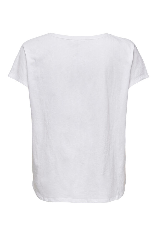 Womensecret Camiseta deportiva manga corta blanco